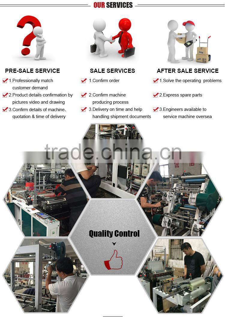 Heat sealing cold cutting biodegradable plastic bag making machine set