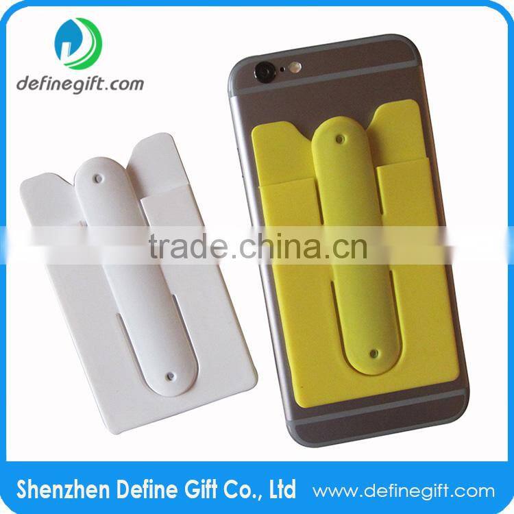 Smart Wallet Cellphone Silicone Touch Card Holder With Smart Stand