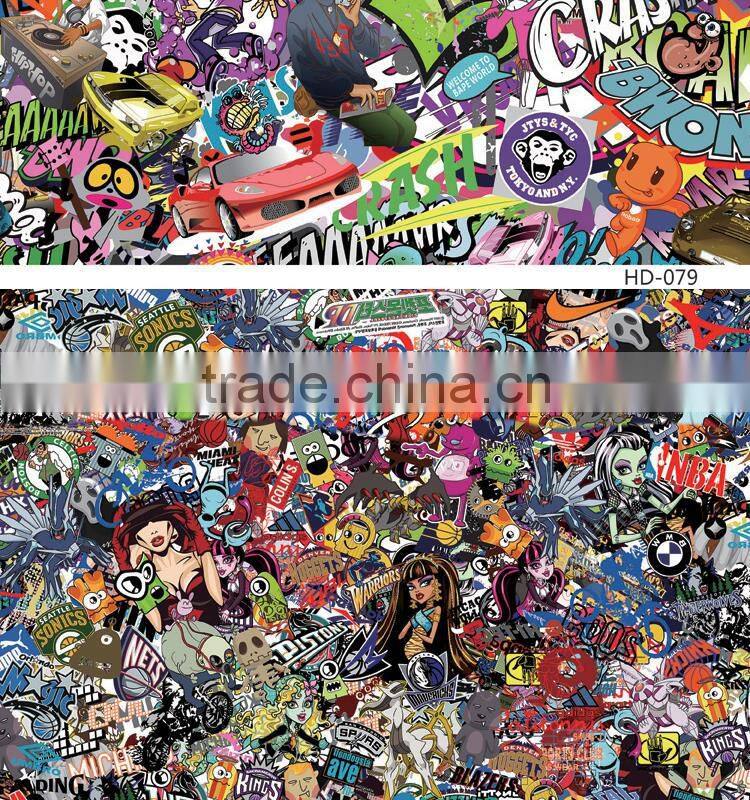 HD-081 Colorful Design Printing Bomb Sticker Vehicle Body Decoration
