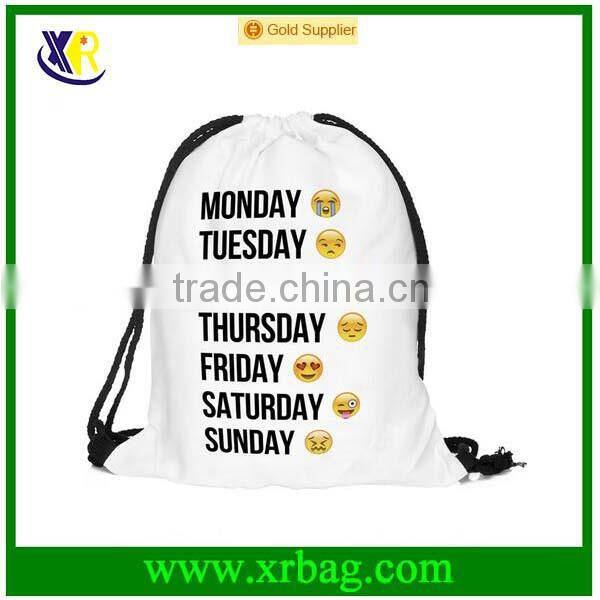 Student Daypacks Print Girl in Forest Backpack Travel Drawstring Sports Bag