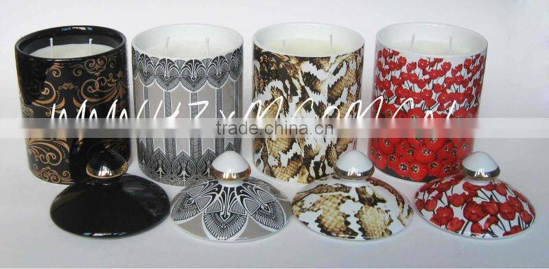 Triple ceramics Scented Natural Soy Wax Candles/Scented soy candle