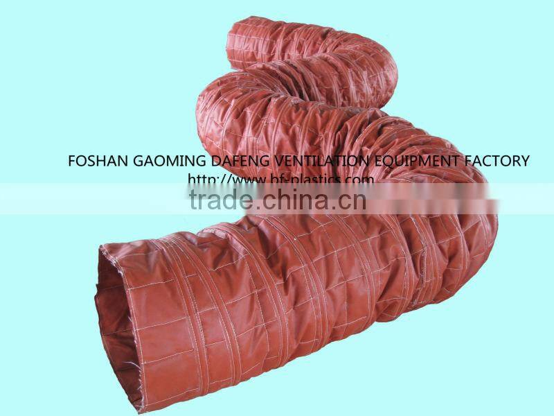 Red fiberglass insulated duct heat resistant