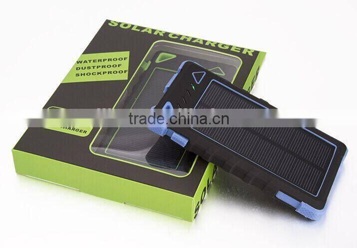 Factory price newest 8000mah, solar power bank, waterproof, cheapest