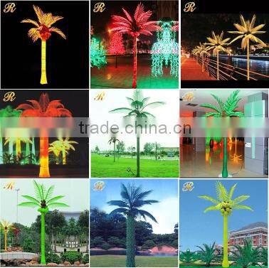 Ornamental palm tree with led lights