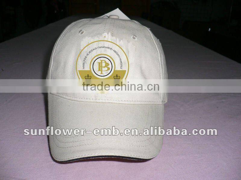 Cotton cap custom logo print logo and embroidery logo