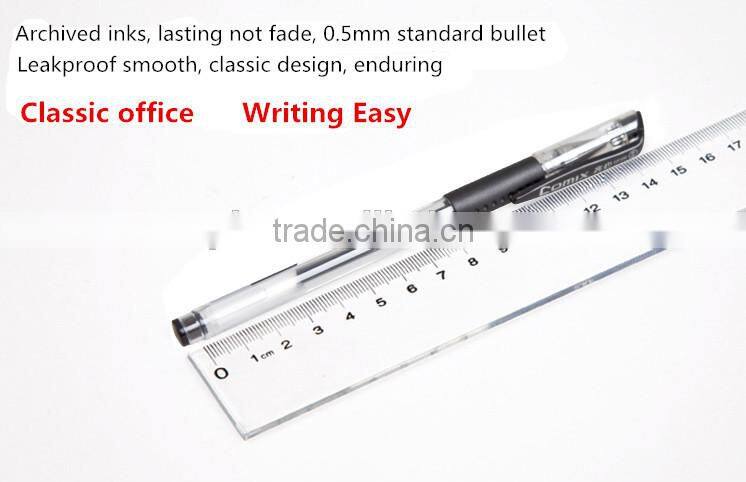 Promotional Plastic 0.5 mm gel pen Black Red Blue Office Stationery pens