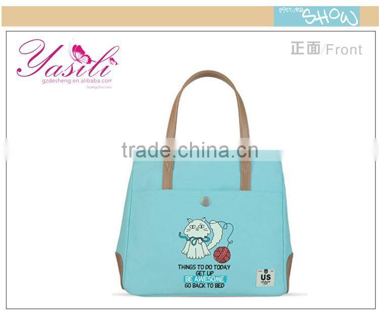 canvas wholesale tote bags;blue and white canvas;waxed canvas bag