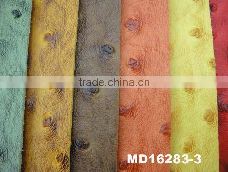 Synthetic Ostrich Leather Fabric For Bag