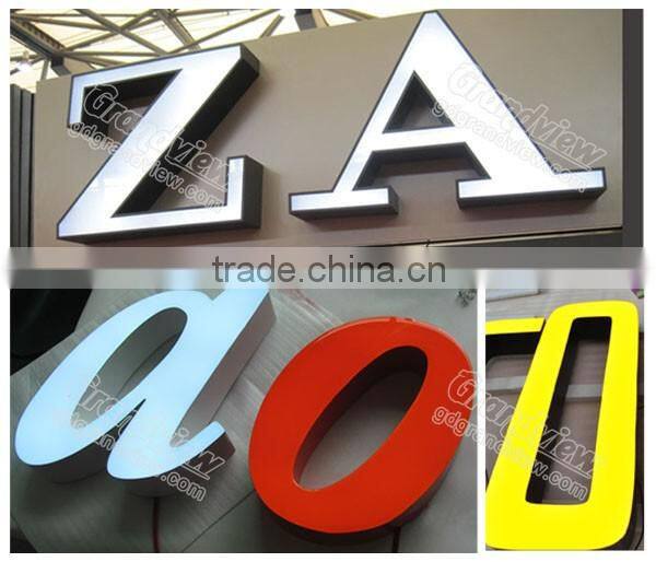 Outdoor advertising acrylic channel letter store glowing sign