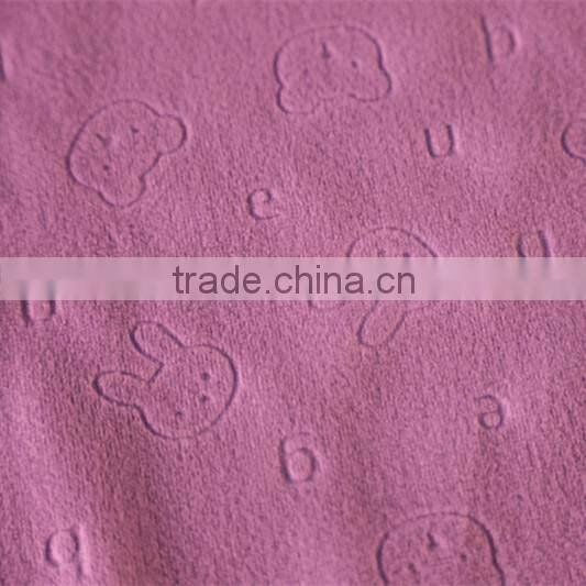 canada ef minky cartoon emboss velour fabric