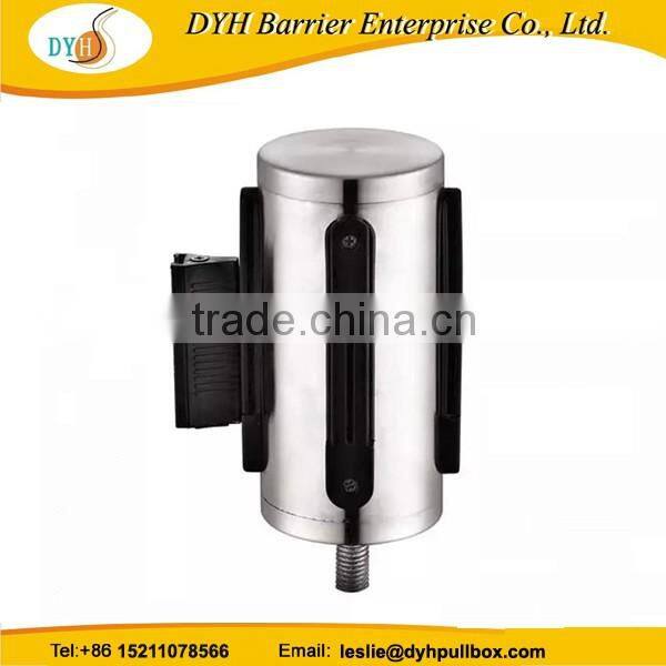 Stainless steel 2M threaded retractable cassette for belt stanchion