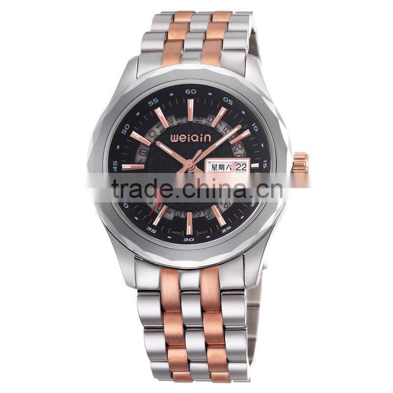 Man's 5atm Waterproof Watch With Sapphire Crystal and Solid Stainless Steel Case and Band