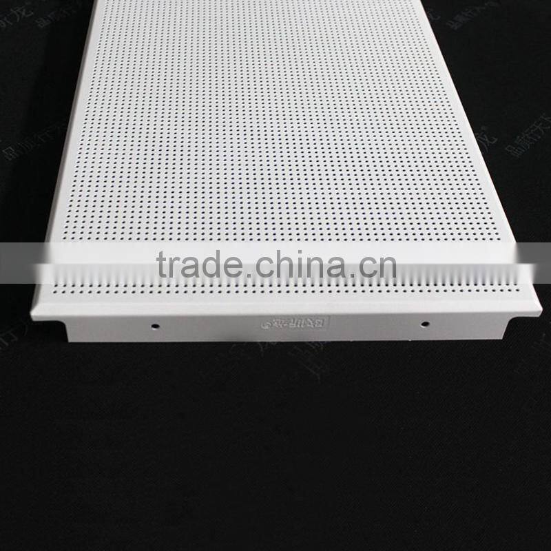 300*1200MM PVDF coating Suspended Metal Ceiling With Perforation Aluminum Clip In Ceiling Panel