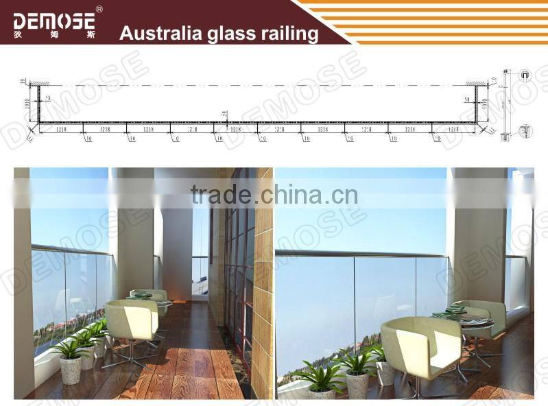 Australia standard temporary glass fence with u channel