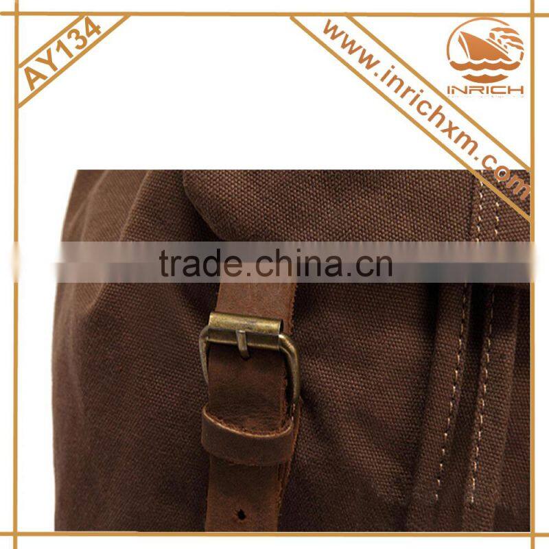 2014 FLA Audit custom cheap canvas backpack for teens, canvas drawstring backpack