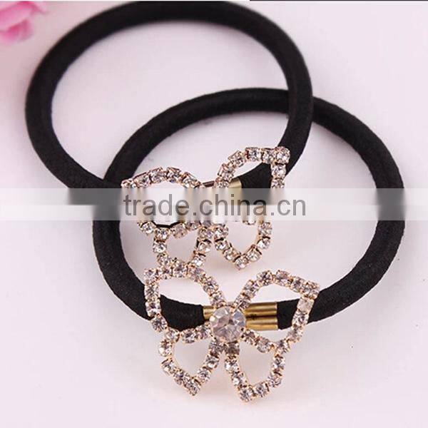 small beads bow korean ribbon hair clip, grosgrain ribbon hair clip