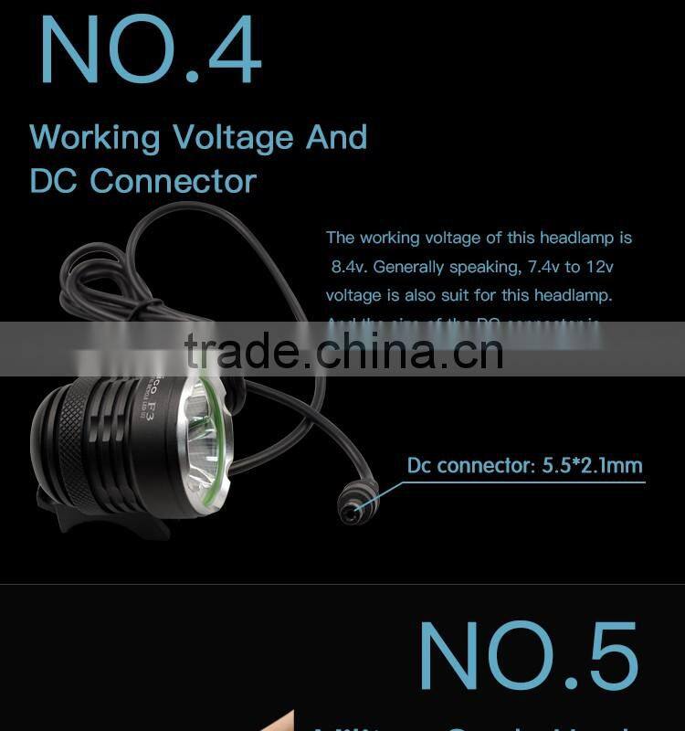 save 20% Strong Brightness 3000 LUMEN 3 XML U2 led chargeable headlamp bike light