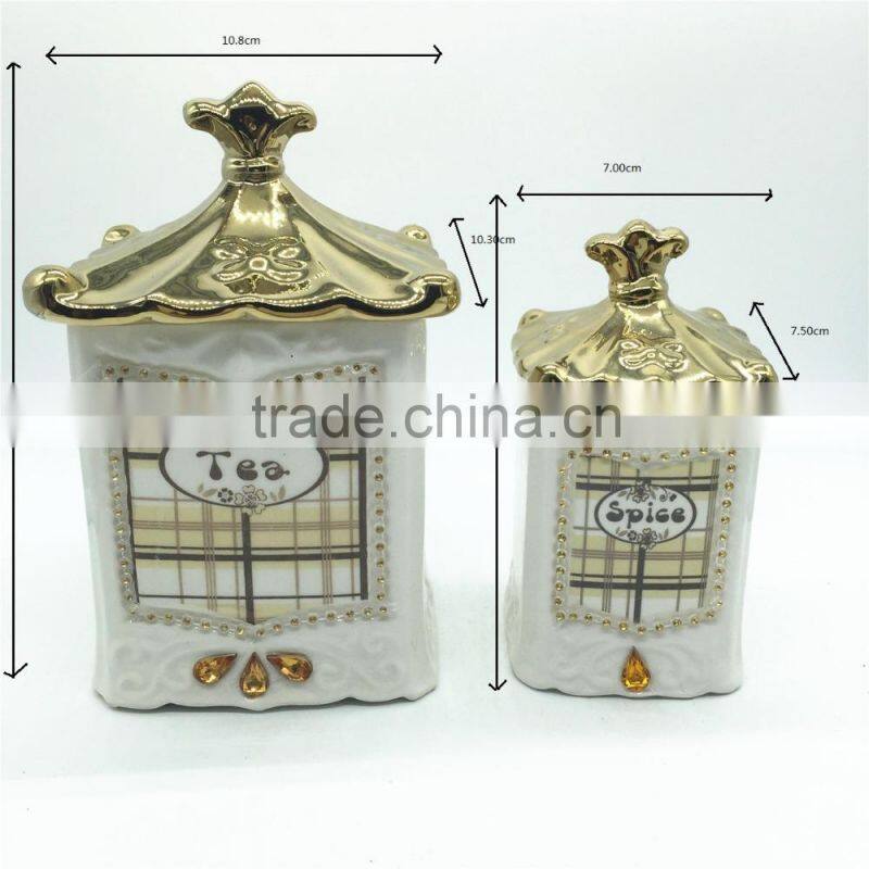 Factory supply eco-friendly square shape ceramic flower pattern pot