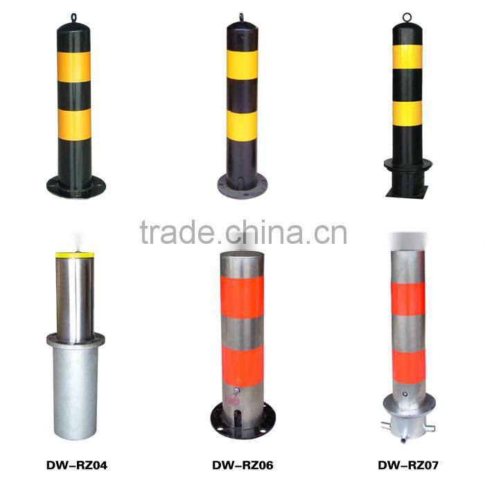 Fixed on the road or square steel road barrier