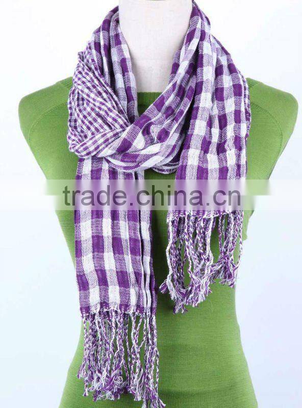 100% Cotton Yarn Dyed Cloth for Scarf