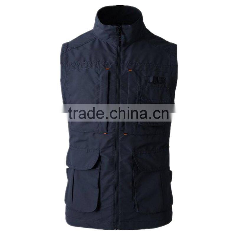 Wholesale Boys Vest With Many Pockets Men Cotton Casual Vest