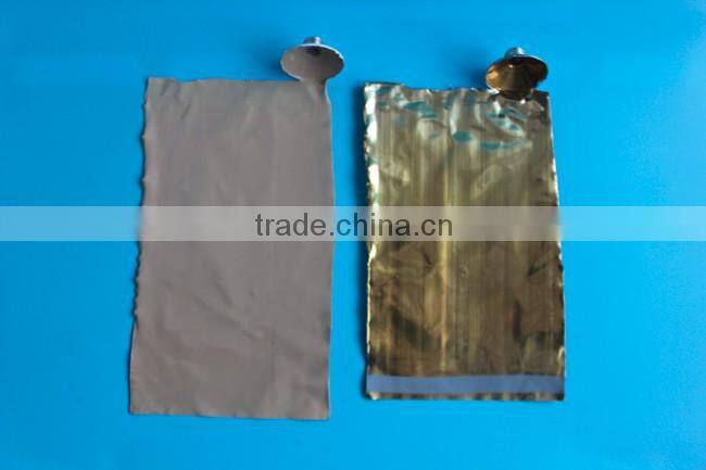 D28mm aluminum color cream tube with white plastic cap