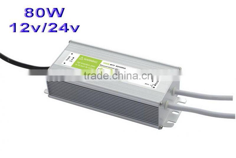 80W 3300mA led driver constant voltage 24vdc output Waterproof power supply
