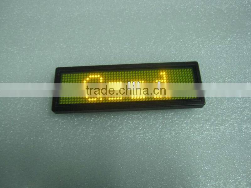 CE&RoHS approved LED Badges 48x12 pixel rechargeable led name tag