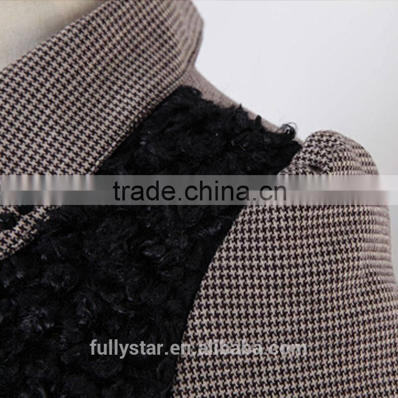 han edition Lambs wool top long mature coat