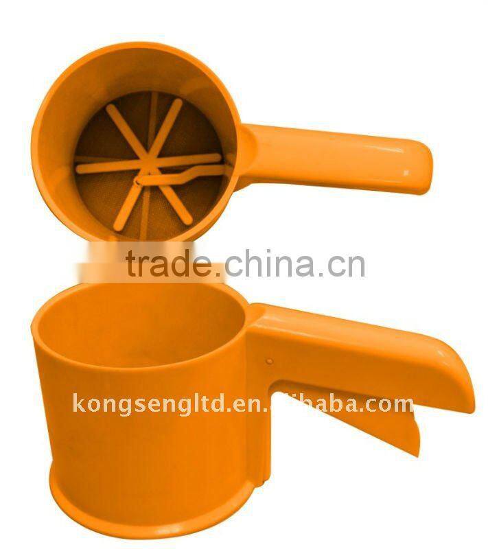colorful plastic flour sifter