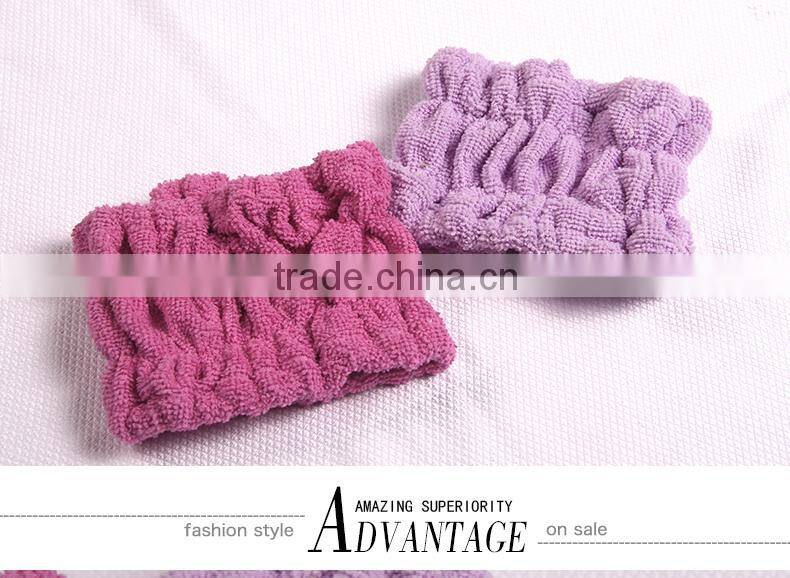 hot sale coral fleece cheap elastic hair accessories headbands for women or little girl