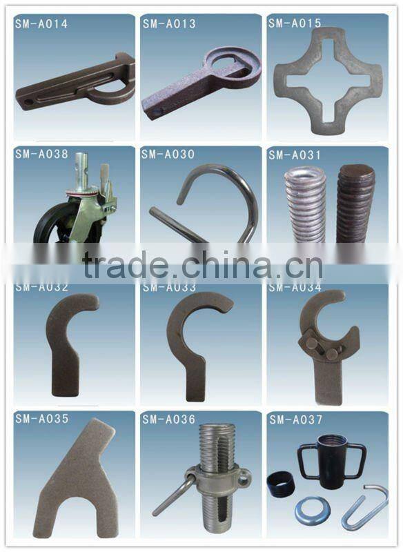 ringlock scaffold Material:Q235 3) OD:48.3*3.25MM 4) casted ledger end