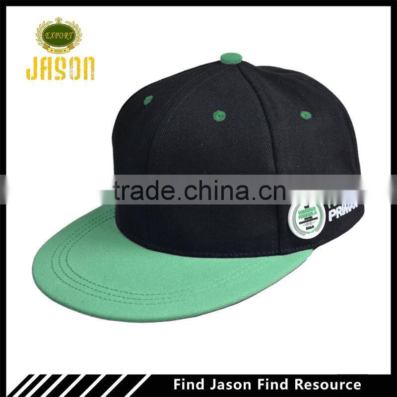 Funny embroidery snapback cap with rubber patch