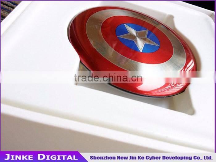 Avengers America Captain Power Banks 6800mAh dual USB Stainless Steel Mobile chargers Universal for iPhone5S 6 android phones