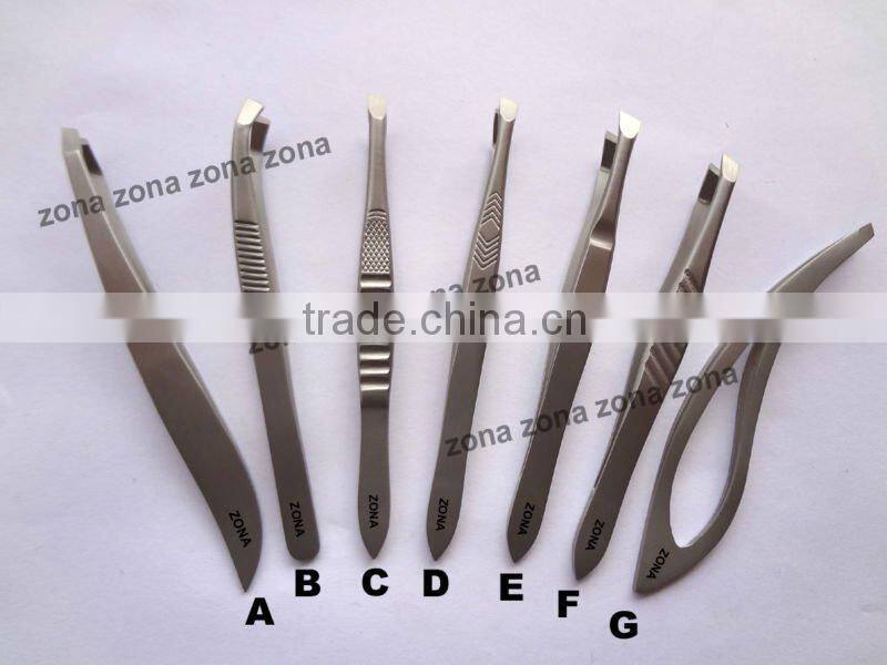 Color Painted Eyebrow Tweezers / Slant Tweezers / Straight Tweezers