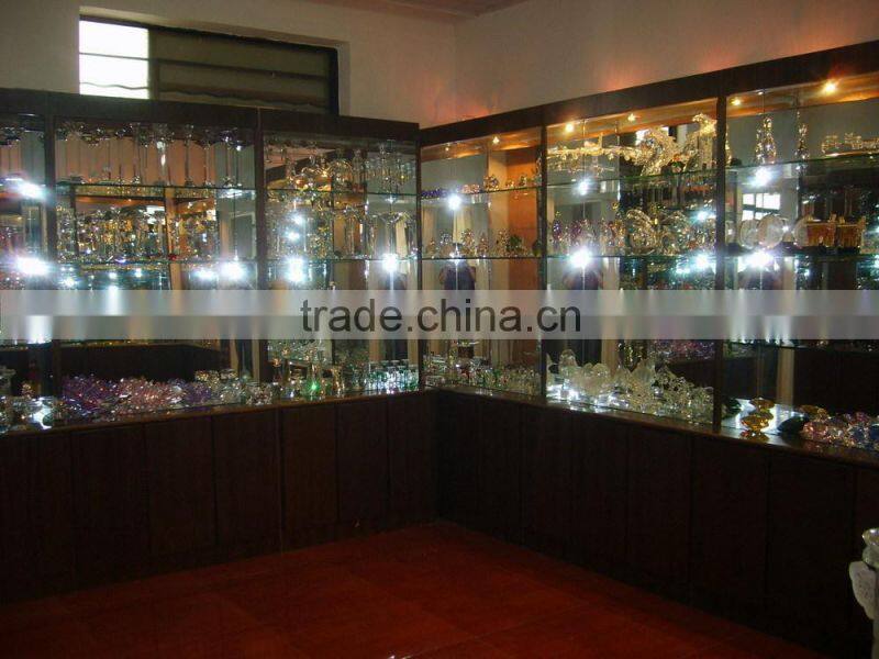 2015 Wholesale watercolor crystal teaport with cup, crystal tea set for home decoration