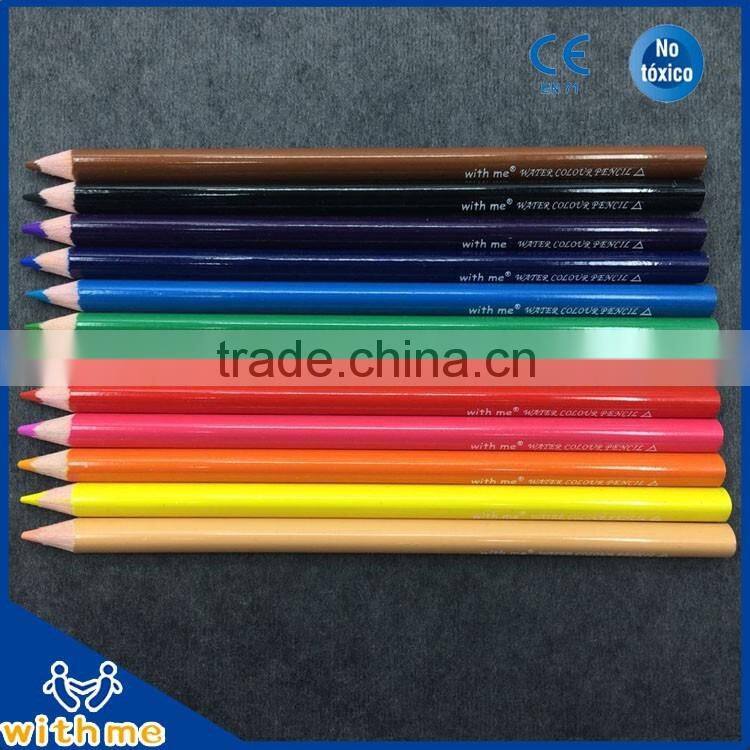 7 inch customized wooden high quality water color pencil