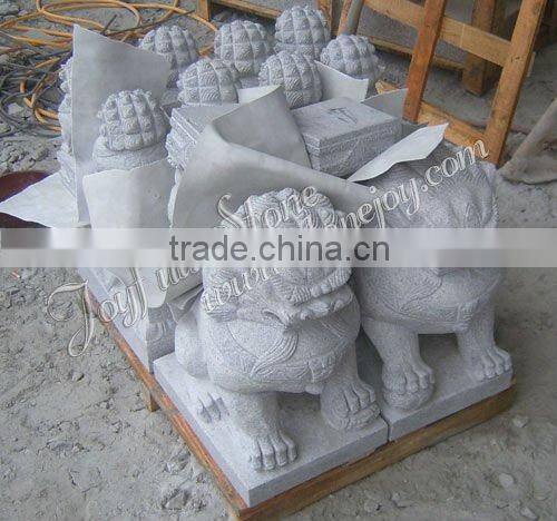 Stone Fu Dog Statue, Oriental Lion Sculptures