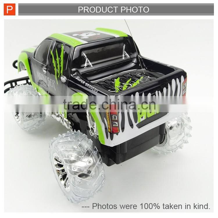 Amazing 1 /12 scale 4channels rc big wheel truck with light wheel