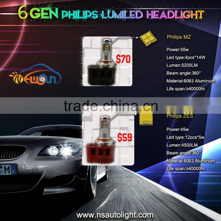 Super New G6 LED car headlight p hilips zes chip H4 H7 H8 H9 H10 H11 9005 9006 45w 4500LM led motorcycle headlight