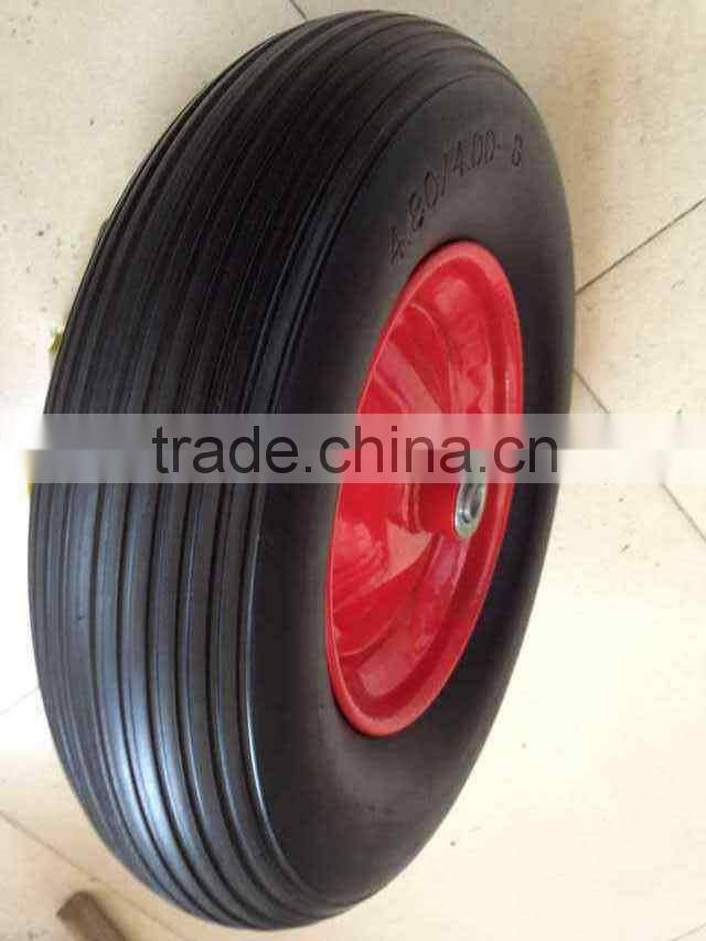 semi pneumatic rubber wheel for garden cart or lawn mower 400-8