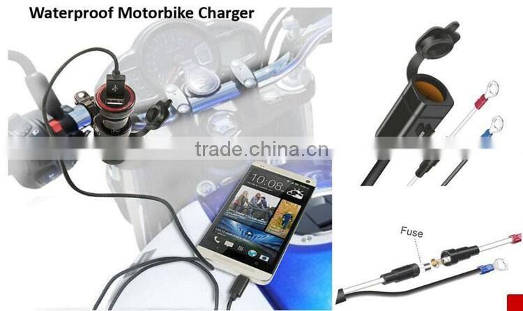 Waterproof Motorbike Motorcycle car USB Port Charger for motorbike for smart phone