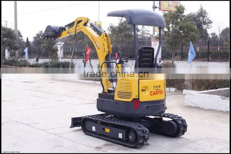 China Cheap Super Quality 1.6 Ton Small Zero Tail Excavator , CE / ISO Certificate, CT16-9 D