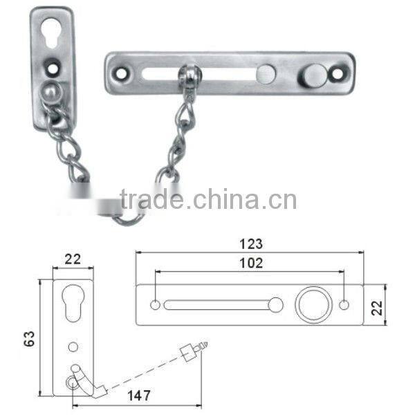 GS002 stainless steel door Security Chain