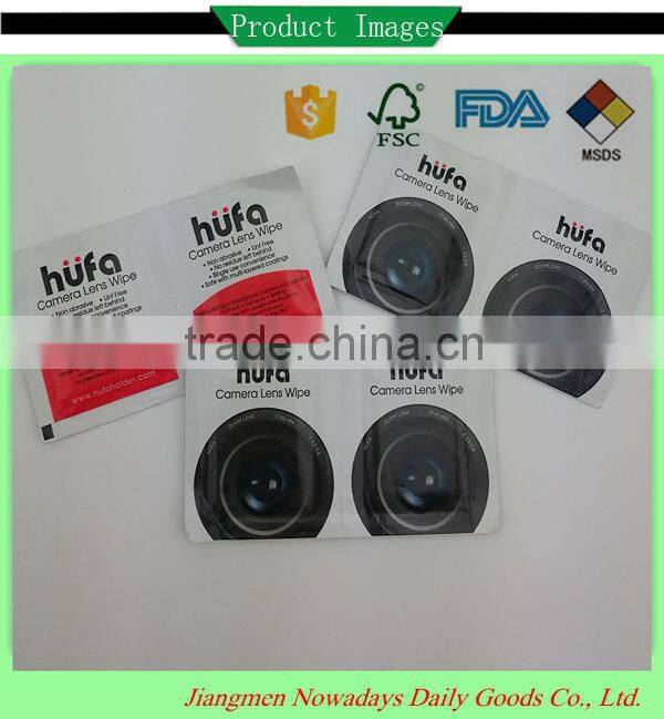 Soft single camera lens single wet wipes