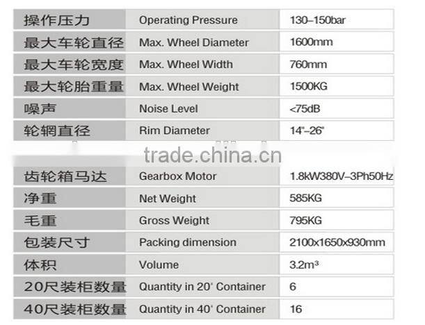 Dumper Truck Tyre Changer TC990A for Tyre of Heavy Duty Trucks