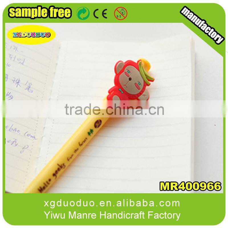 wholesale cheap 3D Spring cartoon people wooden ball pen