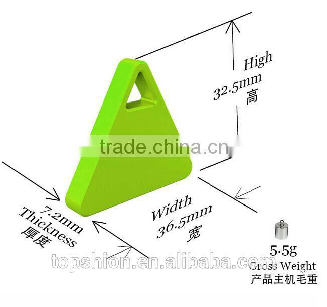 2015 new products mini portable bluetooth anti lost alarm with IOS and Android APP with triangle shape
