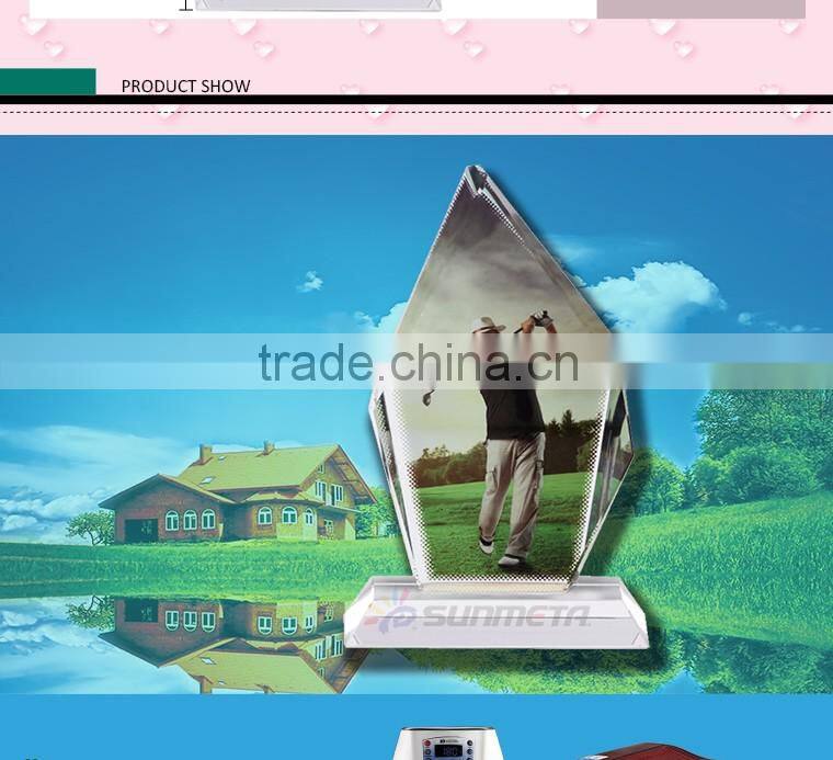 Customized 3D Family Photo Crystal Gift Low Price Sublimation Crystal