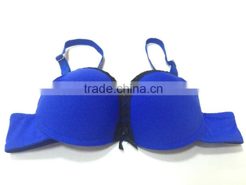 Beautiful Bra Sexy Bra Design Classic Solid Color Lace Trim Push up Silicone Bra